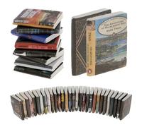 200 PCS Miniature Books Foam for Minis Library Anxiety Bookshelf Shake Away Your Anxiety DIY Doll House Portable Mini Books Handmade Pocket Stress Reliever Bookshelf Display Case Cabinet Ornaments