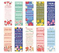 200 Pcs Mother's Day Bookmarks, Religious Spanish Bible Verse Bulk Paper Bookmark Church Gifts for Mom, Christian Inspirational Quotes Book Mark Gift for Women Mama