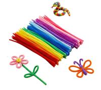 200 PCS Multi-Colour Pipe Cleaners for Craft, 30cm Fluffy Chenille Stems in 10 Assorted Colours, Craft Pipe Cleaners for DIY Supplies and Kids Art Projects
