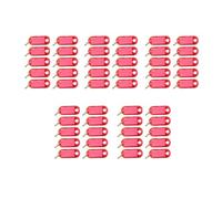 200 Pcs Multicolor Durable Plastic Tag Keychain Luggage Keyring Hotel Number Classification Detachable Key Ring Writable Name for Luggage, USB Drives and Pet Tags(Red)