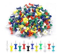 200 Pcs Multicolor Push Pins, Drawing Pin with Storage Box Thumb Tacks Map Pins for Cork Notice and Bulletin Boards