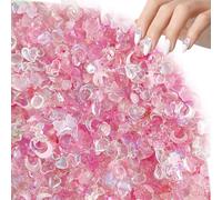 200 PCS Nail Charms Y2K 3D Bow Nail Charms for Nail Art Decorations, Pink Resin Bows, Kawaii Nail Accessories for DIY Crafts, Nail Decorations with Butterfly and Heart Designs