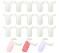 200 Pcs Nail Display Tips, Nail Polish Display Rings, Manicure Art Practice Tool for Polish Practice, Beginners, Natural Color