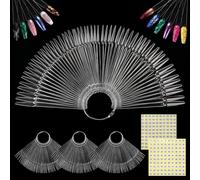 200 Pcs Nail Swatch Sticks Clear Nail Sample Swatches Colour Display Tips