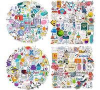 200 Pcs Natural Sciences Stickers Physics Biology Chemistry Experiment Waterproof Vinyl Stickers Student Science Laboratory Sticker for Laptop, Waterbottle, Phone, Notebook, Skateboard