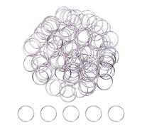 200 Pcs Open Jump Rings, 1.2 x 10mm Silver O Rings Connector, Open Split Metal Rings for Jewellery Making, Necklaces, Bracelets, & Chain Maille Crafting - Durable & Corrosion-Resistant