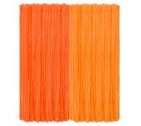 200 Pcs Orange Golden Yellow Pipe Cleaners Craft, 2 Colors 11.8 inch Long Chenille Stems Bulk, Thick Fuzzy Pipe Cleaners for DIY Art Craft Project Supplies, Decorations and Gift (6 mm x 30 cm)