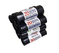 (200 Pcs Pack) 200Large Black Bin Bags Heavy Duty for Household Garbage Capacity 75L-Strong Black Refuse Sacks-Bin Liners for Everyday use, Office,