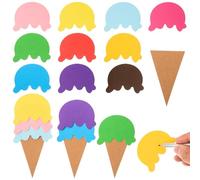 200 Pcs Paper Ice Cream Cone Cutouts Set