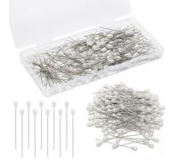 200 Pcs Pearl Pins 2.17 inch Sewing Pins Plastic White Pearl Head Straight Quilting Pin Sewing Accessories for Dressmaker Floristry Art Craft Wedding Bouquet