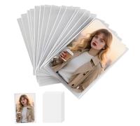 200 Pcs Photocard Sleeves, 59 x 90 mm Ultra Thickness Kpop Clear Sleeves Idol Photo Cards Proector Tranding Cards Shield Cover