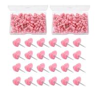 200 Pcs Pink Heart Pin Board Pins Cute Decorative Thumb Tacks, Suitable for Photo Board Wall Mounted Nail Photo Map Poster Announcement Push Pins for Cork Board Pin