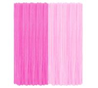 200 Pcs Pink Pipe Cleaners Craft, 2 Colors 11.8 inch Long Chenille Stems Bulk, Thick Fuzzy Pipe Cleaners for DIY Art Craft Project Supplies, Decorations and Gift (6 mm x 30 cm)