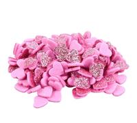 200 Pcs Pink Sequin Love Patch for DIY Crafts and Jewellery Making | Felt and Composite Sequin, Shiny Simple Style, for Shoes Clothes and Bangles, Decorative Craft Supply