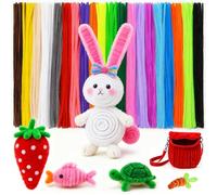 200 PCS Pipe Cleaners for Craft, Pipe Cleaners, 20 Colors Chenille Stems, Pipecleaners Fuzzy Sticks, Pipe Cleaner Arts Crafts Supplies for DIY Decorations Kids (Multicolour)