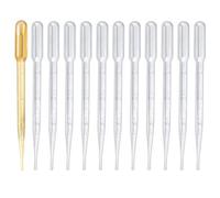 200 Pcs Pipettes Droppers, 3 ML Plastic Transfer Transparent Graduated Pipettes, Measuring Pipettors Droppers for Transfering Essential, Oils, Perfume, Paints, Lab