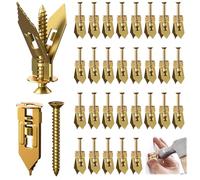 200 PCS Plasterboard Fixings, Self Drilling Anchors Screws, Dry Wall Anchor Screw Set With Screws Kit Wall Plugs Set for Plasterboard, Concrete & Masonry