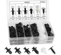 200 PCS Plastic Car Push Retainer Clip Kit, Universal Car Body Trim Clips Rivets Set Liner Fixed Clips Auto Fasteners Assortment for Bumper Panel Fender (6 Type)