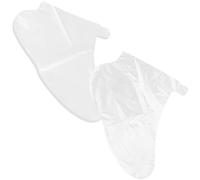 200 PCS Plastic Disposable Foot Covers, Paraffin Bath Liners for Feet, Clear Foot Mask Socks for Feet, Foot Mask Socks with Stickers