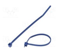 200 pcs : PLT1M-C186 - Cable tie, with metal, L: 100mm, W: 2.5mm, polypropylene,