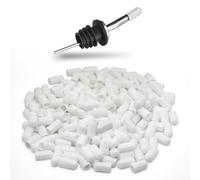 200 PCS Pourers Dust Covers Black Pourer Cap Rubber Caps Olive Oil Liquor Bottle Pour Spout Cover Pour Dispenser Spout Dust Covers (White)