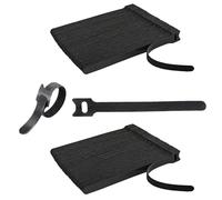 200 Pcs Reusable Hook and Loop Cable Ties - Adjustable Self-Gripping Straps for Home & Office Wire Management, Black