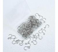 200 Pcs Round Edged Split Circular Ring Clips and 20 Pcs Chandelier Crystal Hooks for Crystal Lamps, Crystal Curtain,Crystal Garland,Suncather,Jewelry Making and Craft Ideas Making Jump Rings