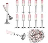 200 Pcs Round Nails 7.3mm for Mini Steel Guns, for Nail, Low Noise Wall Fastening Tool for Cement, for Ceiling Cable Concrete Fixing Installation(26mm)