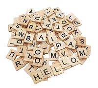 200 Pcs Scrabble Letters, DIY Making Wood Scrabble Tiles Crossword Game, Numbers and Symbols for Craft Projects