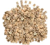 200 PCS Scrabble Letters for Crafts English Pinyin Word Recognition Block Early Childhood Education Wood Gift Decoration Making Alphabet Wooden Alphabet Letters Decoration wooden scrabble letters