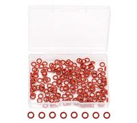 200 Pcs Seal Ring for Coffee Machine Brewing Group, Replacement Silicone Sealing O-rings for Espresso Machine Support Valve Steam Valve Maintenance Parts Gaskets (Red)