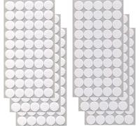 200 Pcs Self-Adhesive Hook and Loop Dots, White Self Adhesive Dots Tapes, Nylon Sticky Coins Tapes for DIY Crafts, Home, School & Office Use