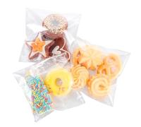 200 Pcs Self Sealing Clear Bags Cookie Bags for Gift Giving 4x4" Self Adhesive Cookie Bags with Seal Plastic Party Favor Bags Resealable Food Saver Bags Square Packaging Treat Bags