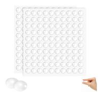 200 Pcs Silicone Door Bumpers Mini Clear Adhesive Furniture Pads, Rubber Bumper Pads for Doors, Drawers, Glass Tables, Crafts, and Wall Protection, 8x1.5mm