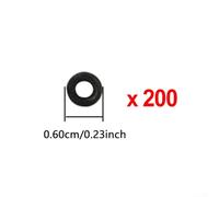 200 pcs Silicone O Ring Set for Coffee Machine Repair, Compatibility with Various Models Including (small black)