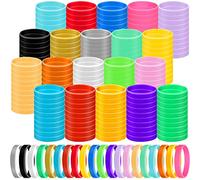 200 Pcs Silicone Wristbands Assorted Rubber Bracelets Solid Color Silicone Bracelet Colored Stretch Rubber Wristbands Blank Sports Bands for Adults Men Women Teen Games Teams Events Gifts, 20 Colors