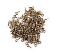 200 PCS Small Screw Eye Pins, 3Colors Small Eyelet Screws, Ring Mini Eye Pins for Different DIY Projects and Jewelry Craft Making (Antique Brass)