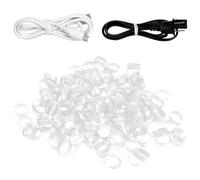 200 PCS Small Silicone Rubber Bands, 0.5 Inch White Elastic Rubber Bands, Heavy Duty Non-Slip Silicone Bands for Wire Cord Cable Management, Home Office School Organization