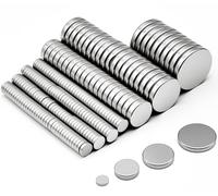 200 Pcs Small Strong Magnets, Tiny Thin Mini Magnets,10 Pcs 10x2 mm, 20 Pcs 8x2 mm, 20 Pcs 6x2 mm, 150 Pcs 3x1mm, Round Small Magnet, for Crafts, Whiteboard, Fridge, Kitchen, Office