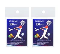 200 Pcs Soft Trading Card Sleeves, Top Loading Penny Card Sleeves for Standard Cards 2.5" X 3.5",Ultra-Clear Card Protector for Game Cards, Football,Sports Cards,Mini Photos