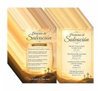 200 Pcs Spanish Christian Prayer Cards, Double-Sided Oracion de Salvacion Scripture Cards with Bible Verses, Inspirational Faith Message Cards for Church Outreach, Bible Sharing, Ministry Events