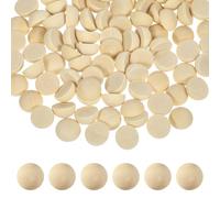 200 Pcs Split Half Wooden Balls Small Natural Unfinished Half Round Wooden Beads 12 mm Mini Split Round Hemisphere Wood Ball for Painting DIY Jewellery Making Art Crafts Assortments