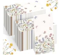 200 Pcs Spring Decorative Disposable Hand Towels Paper 2 Ply Easter Guest Towels Paper Hand Towels for Bathroom Floral Disposable Napkins for Summer Wedding Bridal Shower Party (20 x 11 cm)