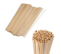 200 Pcs Square Wooden Sticks Dowels, 300 * 3 mm Unfinished Natural Wooden Sticks, Candy Floss Cotton Candy Food Grade Wood Sticks, Rods Hardwood Sticks for Crafts and DIY (Round)