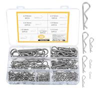 200 Pcs Stainless Steel R Clips and Split Pins Kit - Heavy Duty Fastening Pins for Trucks Tractors Lawn Mowers Cars Campers