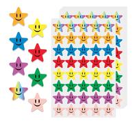 200 PCS Star Stickers for Reward Chart,Smiley Face Stickers Colourful Star Stickers Motivational Praise Sticker for Teachers, Parents, Children, Potty Training, School, and Home Use