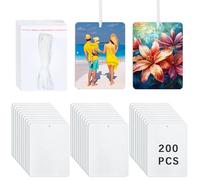 200 pcs sublimation air fresheners blanks ，sublimation car freshener blanks with packaging air freshener blanks DIY Air Freshener for Car and Home Hanging Decoration
