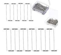 200 PCS T-Pins Stainless Steel Wig Head Pins 2 Sizes Blocking Pin Needles with Plastic Box Wig Straight Pins for Dressmaking Tailoring Making DIY Handicrafts Wig