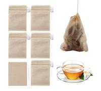 200 Pcs Tea Filter Bags, 2.75x3.54 inch Empty Tea Bags, Reusable Tea Bags, Empty Tea Bags for Loose Tea for Loose Tea Scented Tea Spice Coffee Herbal, Beige
