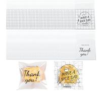 200 PCS Thank You Bags, Happy Every Day Mini Resealable Clear Cellophane Self Sealing Plastic Gift Bags for Cookie, Jewelry and Gifts